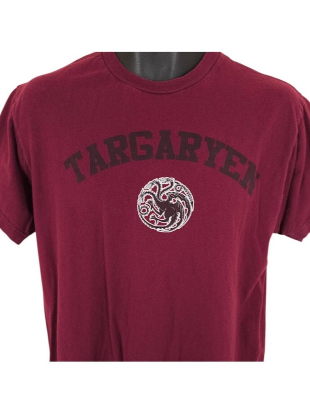 Game Of Thrones T Shirt Mens Size Large Red House Targaryen TV Series